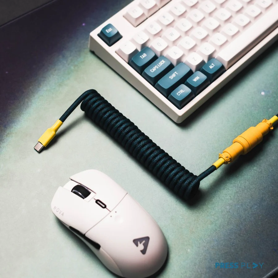 Type C Coiled Cable Mechanical Keyboard Aviator - Image 5