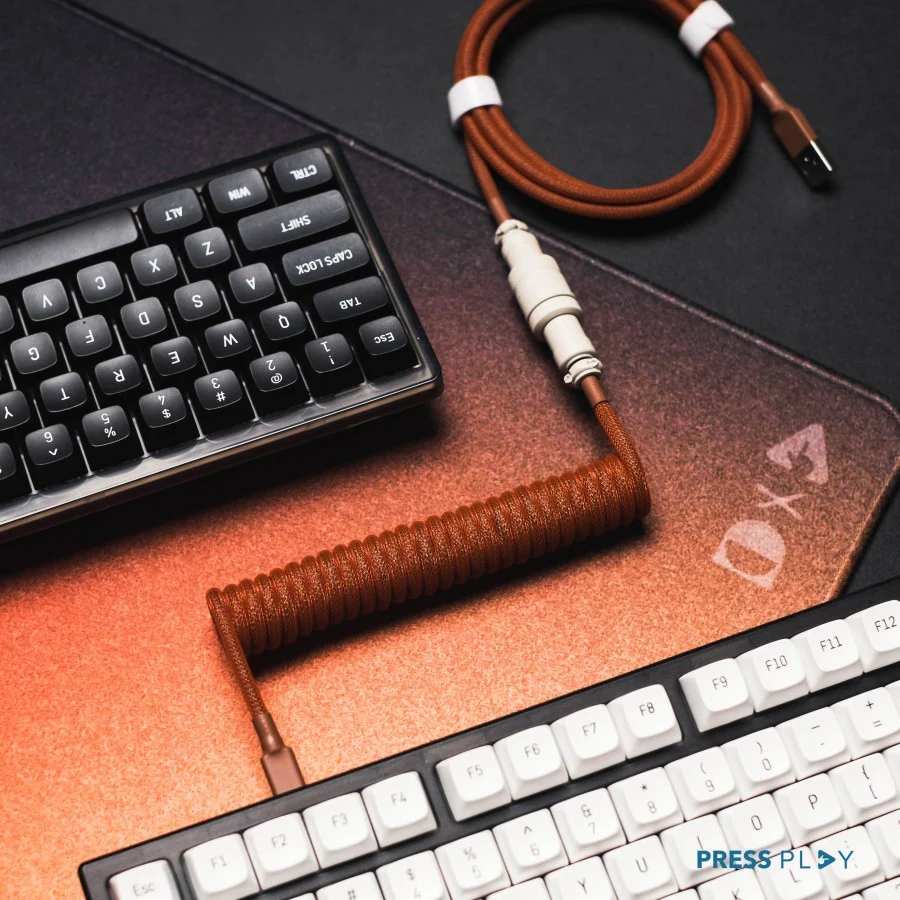 Type C Coiled Cable Mechanical Keyboard Aviator - Image 6