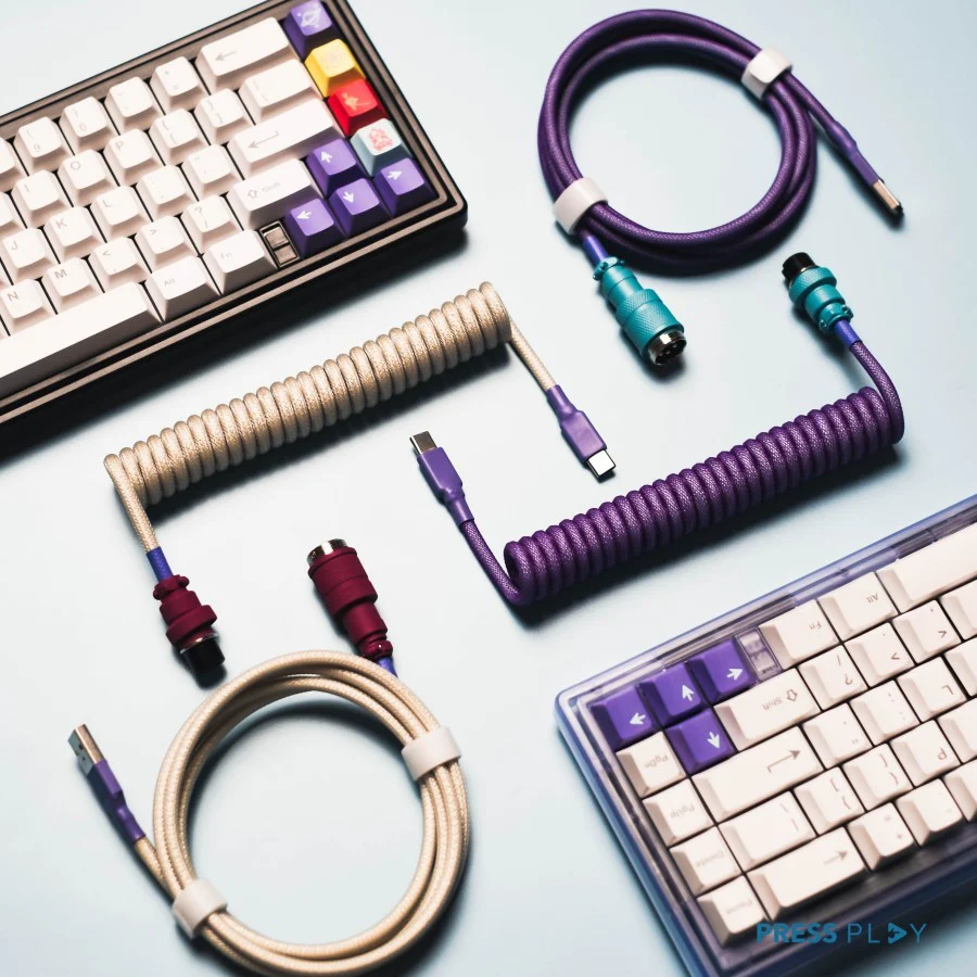 Type C Coiled Cable Mechanical Keyboard Aviator - Image 7