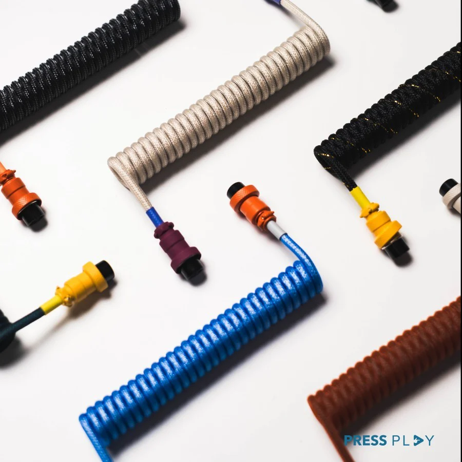 Type C Coiled Cable Mechanical Keyboard Aviator - Image 8